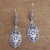 Sterling silver dangle earrings, 'Great Bhoma' - Sterling Silver Bhoma Dangle Earrings from Bali (image 2) thumbail