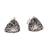 Sterling silver stud earrings, 'Tegallalang Triangles' - Spiral Pattern Triangular Sterling Silver Stud Earrings