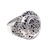 Sterling silver domed ring, 'Garden Dome' - Floral Sterling Silver Domed Ring from Bali (image 2c) thumbail