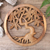 Wood relief panel, 'Independent Tree' - Tree-Themed Suar Wood Relief Panel from Bali thumbail