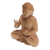 Wood sculpture, 'Buddha's Vessel' - Hand-Carved Wood Sculpture of Buddha Holding a Vessel (image 2b) thumbail