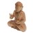 Wood sculpture, 'Buddha's Vessel' - Hand-Carved Wood Sculpture of Buddha Holding a Vessel