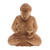Wood sculpture, 'Buddha's Fire' - Hand-Carved Wood Sculpture of Buddha Holding Fire