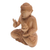 Wood sculpture, 'Buddha's Fire' - Hand-Carved Wood Sculpture of Buddha Holding Fire (image 2b) thumbail