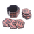 Batik wood coasters, 'Hexagon Batik' (set of 6) - Truntum Motif Batik Wood Coasters from Java (Set of 6) thumbail