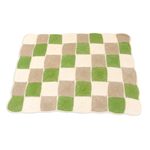 Crocheted cotton throw, 'Square Petals' - Square Pattern Crocheted Cotton Throw Blanket