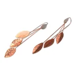 Sterling silver and copper dangle earrings, 'Summer Glisten' - Hammered Sterling Silver and Copper Dangle Earrings