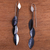 Ohrhänger aus Sterlingsilber und Kupfer - Blattförmige Ohrringe aus Sterlingsilber und dunklem Kupfer