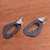 Ohrhänger aus Sterlingsilber und Kupfer - Abstrakte Ohrhänger aus Sterlingsilber und dunklem Kupfer