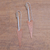 Sterling silver and copper dangle earrings, 'Glistening Triangles' - Triangular Sterling Silver and Copper Dangle Earrings (image 2b) thumbail