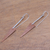 Sterling silver and copper dangle earrings, 'Glistening Triangles' - Triangular Sterling Silver and Copper Dangle Earrings (image 2c) thumbail