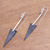 Sterling silver and copper dangle earrings, 'Dark Triangles' - Triangular Sterling Silver and Dark Copper Dangle Earrings (image 2c) thumbail
