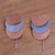 Sterling silver and copper dangle earrings, 'Modern Sunset' - Semicircle Sterling Silver and Copper Dangle Earrings (image 2b) thumbail