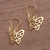 Ohrhänger aus vergoldetem Sterlingsilber - Ohrhänger mit Schmetterlingen aus 18 Karat vergoldetem Sterlingsilber