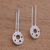 Sterling silver drop earrings, 'Circular Patterns' - Circle Pattern Sterling Silver Drop Earrings from Bali