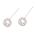 Sterling silver drop earrings, 'Circular Patterns' - Circle Pattern Sterling Silver Drop Earrings from Bali