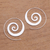 Pendientes medio aro en plata de primera ley - Pendientes de medio aro en plata de ley con forma de espiral de Bali