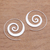 Sterling silver half-hoop earrings, 'Spiral Loop' - Spiral-Shaped Sterling Silver Half-Hoop Earrings from Bali (image 2c) thumbail