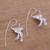 Sterling silver drop earrings, 'Bloom Time' - Handcrafted Floral Sterling Silver Drop Earrings from Bali (image 2c) thumbail