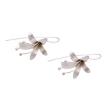 Sterling silver drop earrings, 'Bloom Time' - Handcrafted Floral Sterling Silver Drop Earrings from Bali
