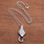Men's sterling silver pendant necklace, 'Mighty Cobra' - Men's Sterling Silver Cobra Snake Pendant Necklace from Bali (image 2) thumbail