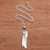 Men's sterling silver pendant necklace, 'Wing of Wisdom' - Men's Sterling Silver Wing Pendant Necklace from Bali (image 2) thumbail