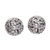 Sterling silver button earrings, 'Traditional Garden' - Openwork Floral Sterling Silver Button Earrings from Bali