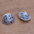 Sterling silver button earrings, 'Traditional Garden' - Openwork Floral Sterling Silver Button Earrings from Bali