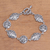 Sterling silver link bracelet, 'Ubud Garden' - Vine Pattern Sterling Silver Link Bracelet from Bali