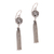 Sterling silver waterfall earrings, 'Forest Orbs' - Swirl Pattern Sterling Silver Chandelier Earrings from Bali