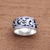 Sterling silver band ring, 'Ancient Vine' - Vine Pattern Sterling Silver Band Ring from Bali thumbail