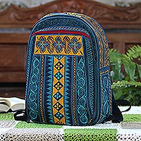 Cotton backpack, Teal Sultanate