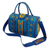 Cotton handbag, 'Teal Sultanate' (14.5 inch) - Embroidered Cotton Handbag in Teal and Saffron (14.5 in.) (image 2b) thumbail