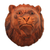 Wood mask, 'Pensive Lion' - Hand Carved Lion Wall Mask in Suar Wood from Bali thumbail