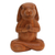 Wood sculpture, 'Praying Beagle in Brown' - Suar Wood Praying Beagle Sculpture from Bali thumbail