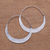 Sterling silver hoop earrings, 'Crescent Soul' - Modern Sterling Silver Hoop Earrings from Bali (image 2c) thumbail
