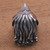 Men's obsidian ring, 'Sharp Hawk' - Men's Obsidian and Sterling Silver Hawk Ring from Bali (image 2c) thumbail