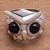 Men's obsidian ring, 'Fierce Owl' - Men's Obsidian Owl Ring from Bali (image 2b) thumbail