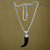 Men's obsidian pendant necklace, 'Fang Talisman' - Men's Obsidian Fang Pendant Necklace from Bali (image 2b) thumbail