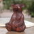 Wood sculpture, 'Fuzzy Bear' - Hand-Carved Suar Wood Bear Sculpture from Bali