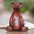 Wood sculpture, 'Honey Bear' - Handmade Suar Wood Sculpture of a Bear from Bali (image 2b) thumbail