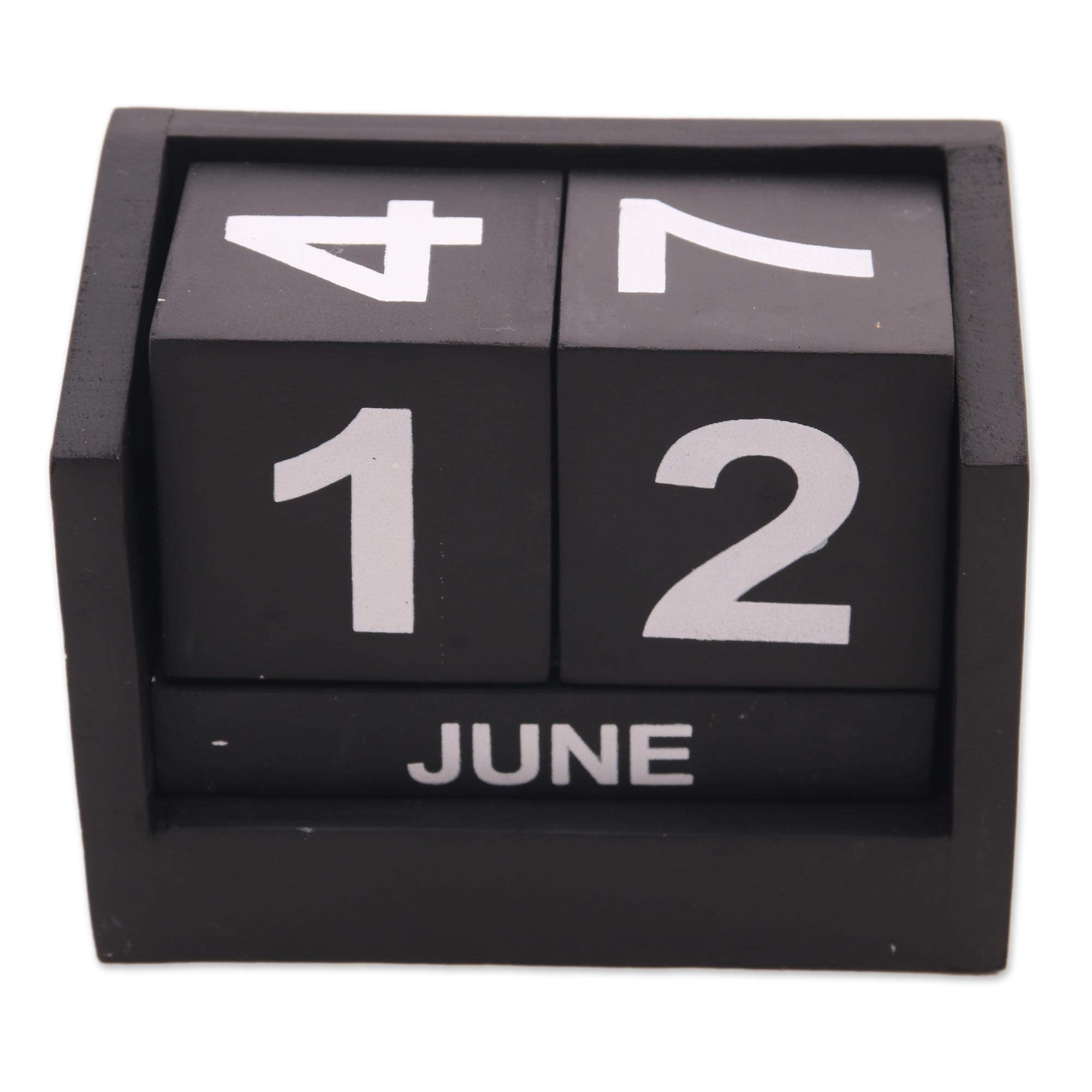 Wood Perpetual Calendar in Black from Bali - Counting the Days in Black ...
