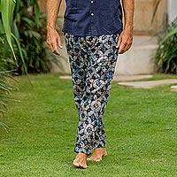 Featured review for Mens cotton lounge pants, Dawn Fireworks