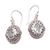 Blue topaz dangle earrings, 'Central Glitter' - 3-Carat Oval Blue Topaz Dangle Earrings from Bali