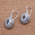 Blue topaz dangle earrings, 'Central Glitter' - 3-Carat Oval Blue Topaz Dangle Earrings from Bali (image 2b) thumbail