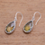 Quartz dangle earrings, 'Lemon Dew' - 6-Carat Yellow Quartz Dangle Earrings from Bali (image 2b) thumbail