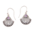 Amethyst dangle earrings, 'Seashore Shells' - Seashell-Shaped Amethyst Dangle Earrings from Bali thumbail