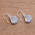 Amethyst dangle earrings, 'Seashore Shells' - Seashell-Shaped Amethyst Dangle Earrings from Bali (image 2b) thumbail