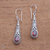 Garnet dangle earrings, 'Regal Order' - 2-Carat Oval Garnet Dangle Earrings from Bali (image 2) thumbail
