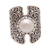 Cultured pearl cocktail ring, 'Temple of the Moon' - White Cultured Pearl Cocktail Ring from Bali thumbail